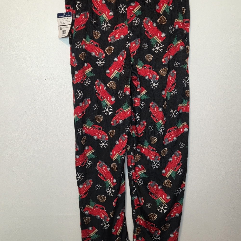 Preswick & Moore Holidays Black Pants with Red and Green Christmas Pickup Sz XL - Picture 4 of 8
